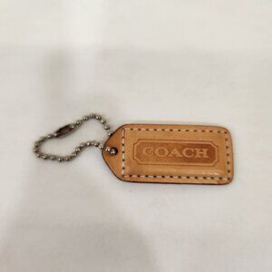 Coach Small Hangtag Tan Fuchsia Pink